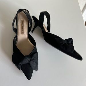 Zara Bow Slingback Kitten Heel